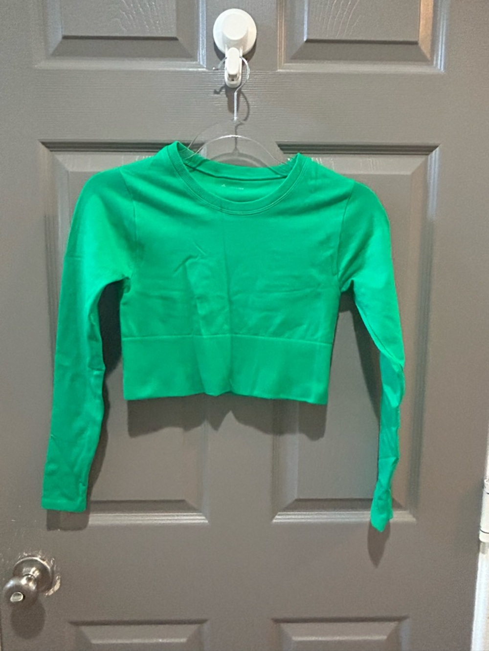 aerie Bright Green Long Sleeve Crop Top